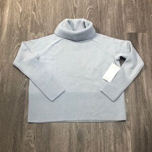 Athleta Aspen Wool Cashmere Turtleneck Size XS Light Blue